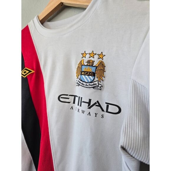 Manchester City 09/10 Home Jersey Umbro Etihad Sash Kit Size 36 Small VTG Y2K - Picture 2 of 7